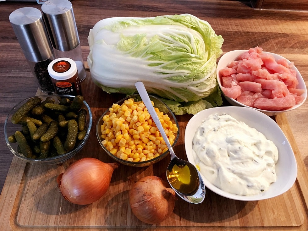 Zutaten für Gyrossalat - Fitness Schichtsalat