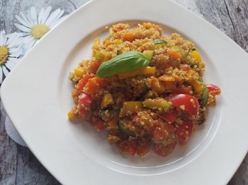 vegane Gemüsepfanne mit Quinoa
